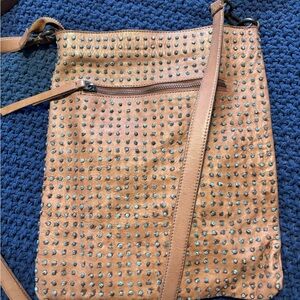 Studded Tan Crossbody Bag, read description please